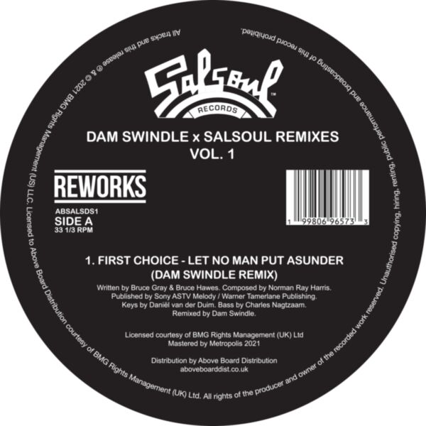 DAM SWINDLE X SALSOUL REMIXES VOL. 1